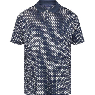 North Latitude / North Latitude Denim All over printed Jersey polo Polo SS 0580 Navy Blue