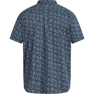 North Latitude / North Latitude Denim All over printed shirt w/stretch Shirt SS 0580 Navy Blue