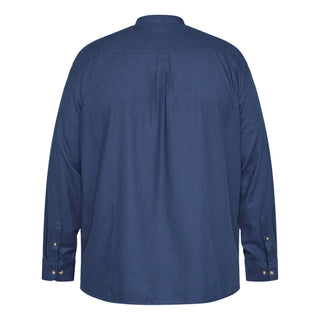 North Latitude / North Latitude Denim CHINA COLLAR FLANNEL SHIRT S1 LS Shirt LS 0580 Navy melange