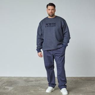 North Latitude / North Latitude Denim CREWNECK YD SWEAT Sweatshirt 0580 Navy melange