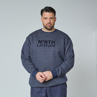 North Latitude / North Latitude Denim CREWNECK YD SWEAT Sweatshirt 0580 Navy melange