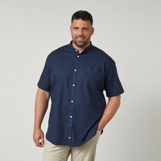 North Latitude / North Latitude Denim China Collar Shirt SS Shirt SS 0580 Navy Blue