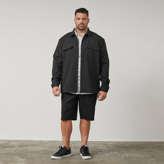 North Latitude / North Latitude Denim Full zip overshirt suit style Overshirt 0099 Black