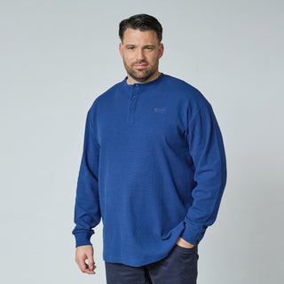North Latitude / North Latitude Denim GRANDAD T-SHIRT LS T-shirt LS 0540 Mid Blue