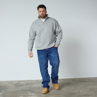 North Latitude / North Latitude Denim HALF ZIP SWEAT BRUSHED Sweatshirt 0050 Grey Melange