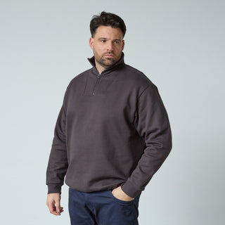 North Latitude / North Latitude Denim HALF ZIP SWEAT BRUSHED Sweatshirt 0780 Dark Brown