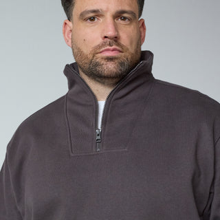 North Latitude / North Latitude Denim HALF ZIP SWEAT BRUSHED Sweatshirt 0780 Dark Brown