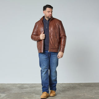 North Latitude / North Latitude Denim LEATHER JACKET Jacket 0742 Copper Brown