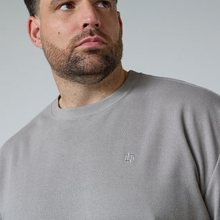 North Latitude / North Latitude Denim Light sweat with structure T-shirt LS 0040 Mid Grey