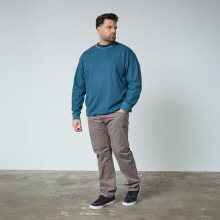 North Latitude / North Latitude Denim Light sweat with structure T-shirt LS 0575 Petrol Blue