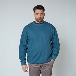 North Latitude / North Latitude Denim Light sweat with structure T-shirt LS 0575 Petrol Blue