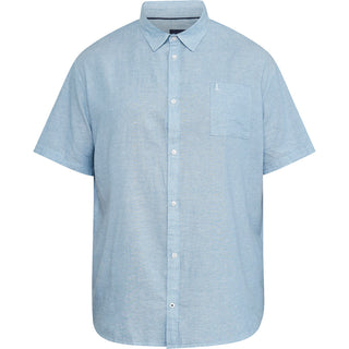 North Latitude / North Latitude Denim Linen Shirt Melange Shirt SS 0540 Mid Blue