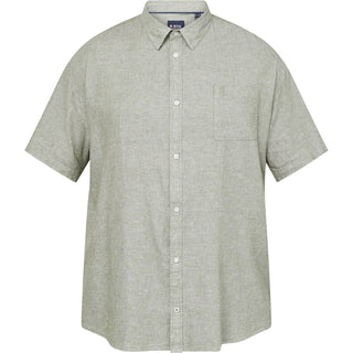 North Latitude / North Latitude Denim Linen Shirt Melange Shirt SS 0660 Olive Green