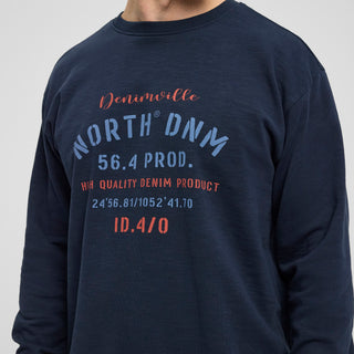 North 56°4 / North 56Denim North 56Denim Logo sweat Sweatshirt 0580 Navy Blue