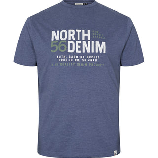 North 56°4 / North 56Denim North 56Denim Printed T-shirt T-shirt 0555 Blue Melange