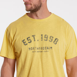 North 56°4 / North 56Denim North 56Denim printed t-shirt TALL T-shirt 0408 Yellow