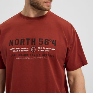 North 56°4 / North 56Denim North 56°4 Printed T-shirt T-shirt 0739 Rust