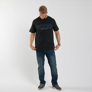 North 56°4 / North 56Denim North 56°4 Printed T-shirt TALL T-shirt 0099 Black