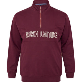 North Latitude / North Latitude Denim North Latitude Half zip sweat Tall Sweatshirt 0380 Bordeaux