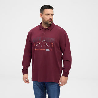 North Latitude / North Latitude Denim North Latitude Pique polo superflex LS Polo LS 0380 Bordeaux