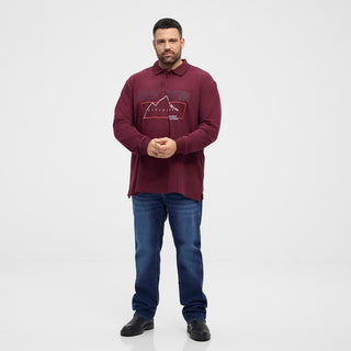 North Latitude / North Latitude Denim North Latitude Pique polo superflex LS Polo LS 0380 Bordeaux