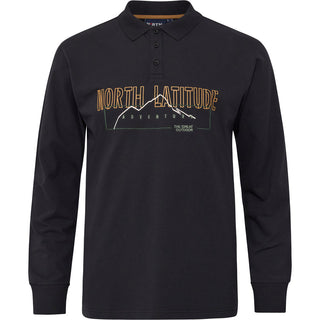 North Latitude / North Latitude Denim North Latitude Pique polo superflex LS Tall Polo LS 0099 Black