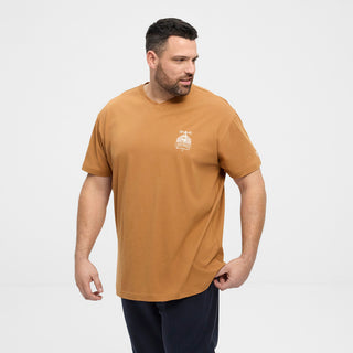 North Latitude / North Latitude Denim North Latitude Printed v-neck t-shirt T-shirt 0720 Camel