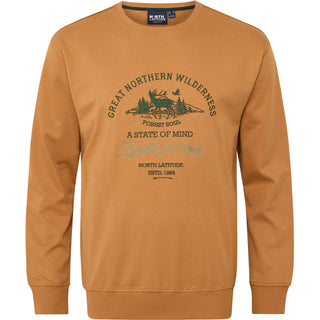 North Latitude / North Latitude Denim North Latitude Sweat with embroidery Tall Sweatshirt 0720 Camel