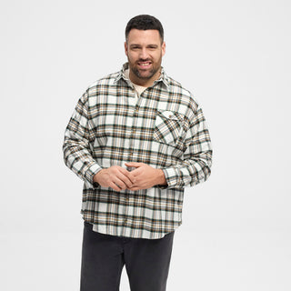 North Latitude / North Latitude Denim North Latitude brushed Checked shirt Shirt LS 0001 Off White