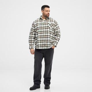 North Latitude / North Latitude Denim North Latitude brushed Checked shirt Shirt LS 0001 Off White