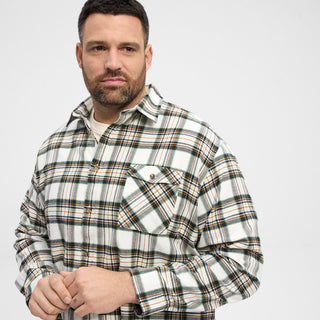 North Latitude / North Latitude Denim North Latitude brushed Checked shirt Shirt LS 0001 Off White