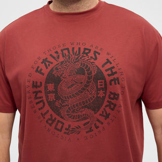 North Latitude / North Latitude Denim North latitude Denim Printed tee T-shirt 0337 Burnt Henna