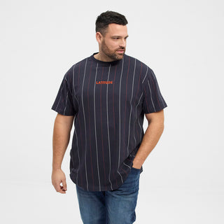 North Latitude / North Latitude Denim North latitude Denim Striped tee T-shirt 0581 Night Sky