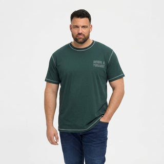 North Latitude / North Latitude Denim North latitude Denim Tee w/contrast Stitches T-shirt 2573 Bottle Green