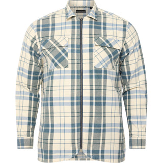 North Latitude / North Latitude Denim North latitude Denim checked over shirt w/zip Shirt LS 0001 Off White