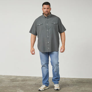 North Latitude / North Latitude Denim Overshirt Short Sleeved Shirt SS 2640 Dark Dust Green