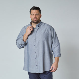 North Latitude / North Latitude Denim Oxford skjorte Shirt LS 0580 Navy Blue