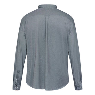 North Latitude / North Latitude Denim PIQUE SHIRT MELANGE S1 LS Shirt LS 0580 Navy melange