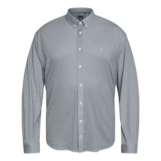 North Latitude / North Latitude Denim PIQUE SHIRT MELANGE S1 LS Shirt LS 0680 Dark Green