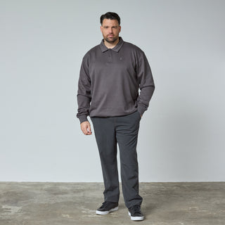 North Latitude / North Latitude Denim POLO COLLAR SWEAT BRUSHED Sweatshirt 0080 Dark Grey Charcole