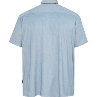 North Latitude / North Latitude Denim Pique Shirt Melange SS Shirt SS 0580 Navy Blue