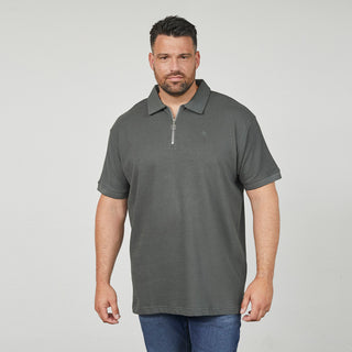 North Latitude / North Latitude Denim Polo w/zip Polo SS 2640 Dark Dust Green