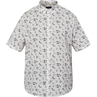 North Latitude / North Latitude Denim Printed Linen Shirt SS Shirt SS 0000 White
