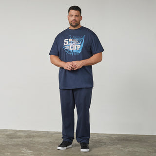 North Latitude / North Latitude Denim Printed t-shirt T-shirt 0580 Navy Blue