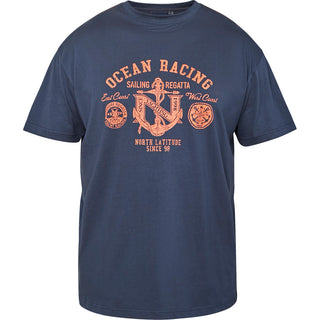 North Latitude / North Latitude Denim Printed t-shirt T-shirt 0580 Navy Blue
