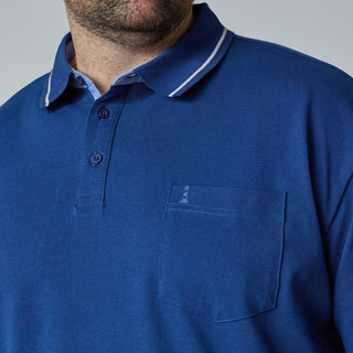 North Latitude / North Latitude Denim SUPERFLEX POLO T-SHIRT LS Polo LS 0540 Mid Blue