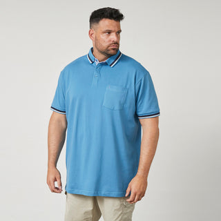 North Latitude / North Latitude Denim Superflex pique Polo Polo SS 0540 Mid Blue