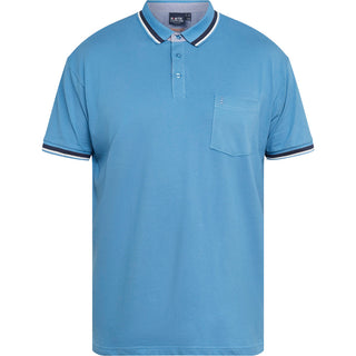 North Latitude / North Latitude Denim Superflex pique Polo Polo SS 0540 Mid Blue