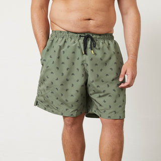 North Latitude / North Latitude Denim Swim Shorts AOP Swimshorts 0660 Olive Green