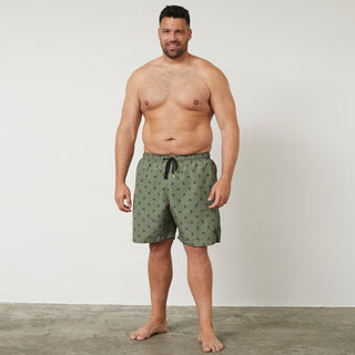 North Latitude / North Latitude Denim Swim Shorts AOP Swimshorts 0660 Olive Green